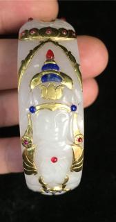 和田玉包金佛祖手镯